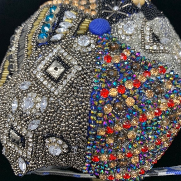 ✨Ultra Bling Crystal & Beaded Embellished Hat NWOT display picture 3